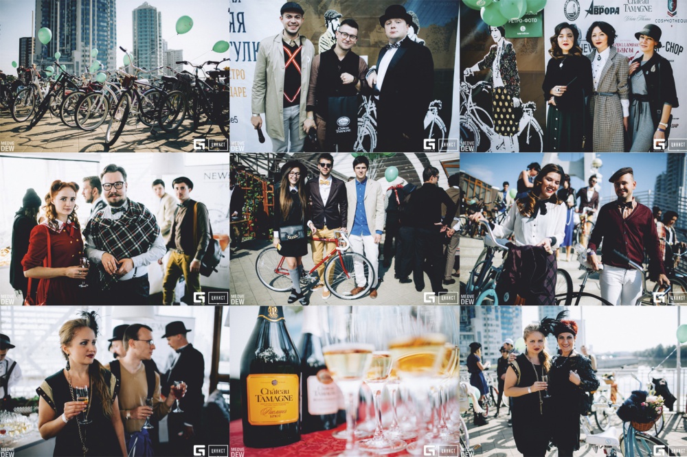 В Краснодаре состоялась юбилейная осенняя велопрогулка в стиле ретро  при поддержке «Шато Тамань»