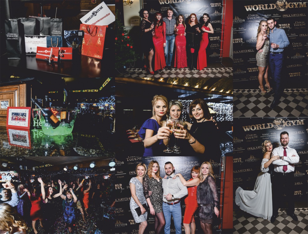 В Краснодаре прошла новогодняя вечеринка клуба World Gym при поддержке Шато Тамань